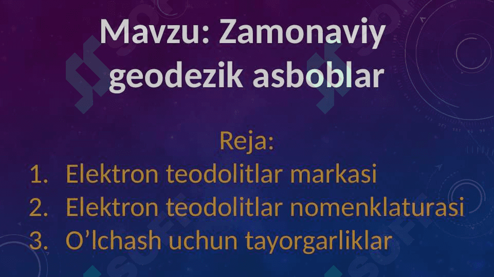 Zamonaviy geodezik asboblar 2
