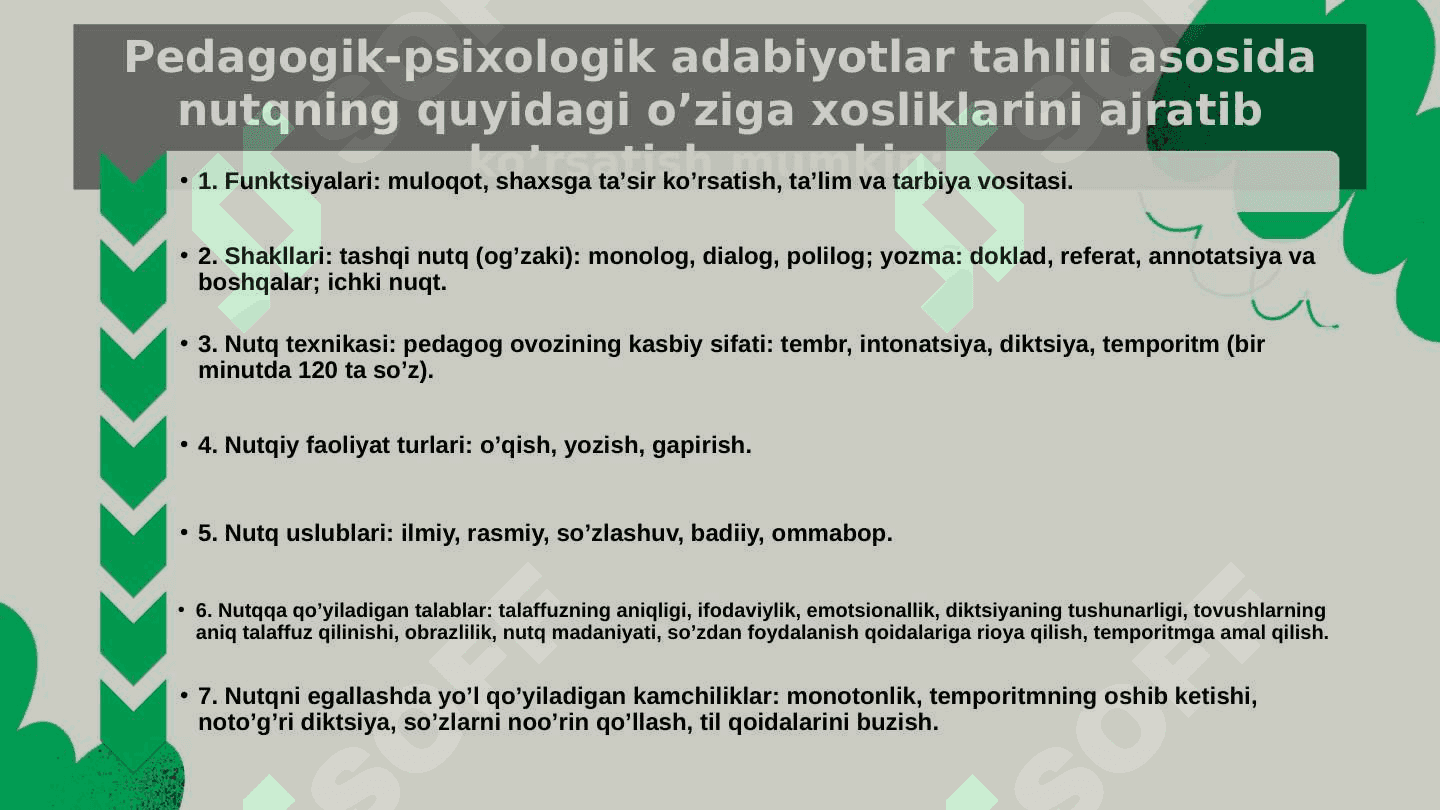 10 sinf ona tili darsligida gramatik topshiriqlar tahlili. Nutq uslublari misolida 5