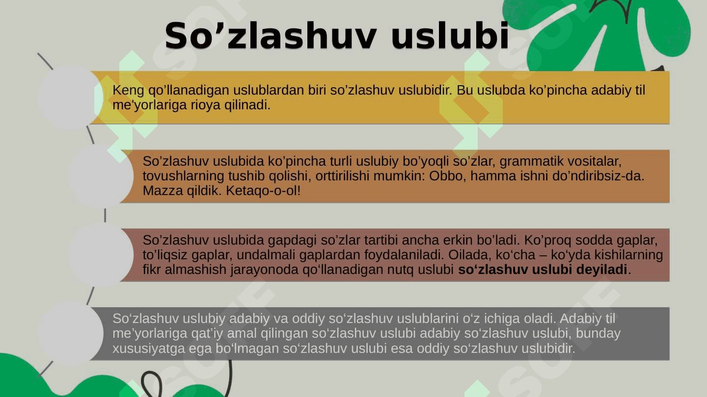 10 sinf ona tili darsligida gramatik topshiriqlar tahlili. Nutq uslublari misolida 8
