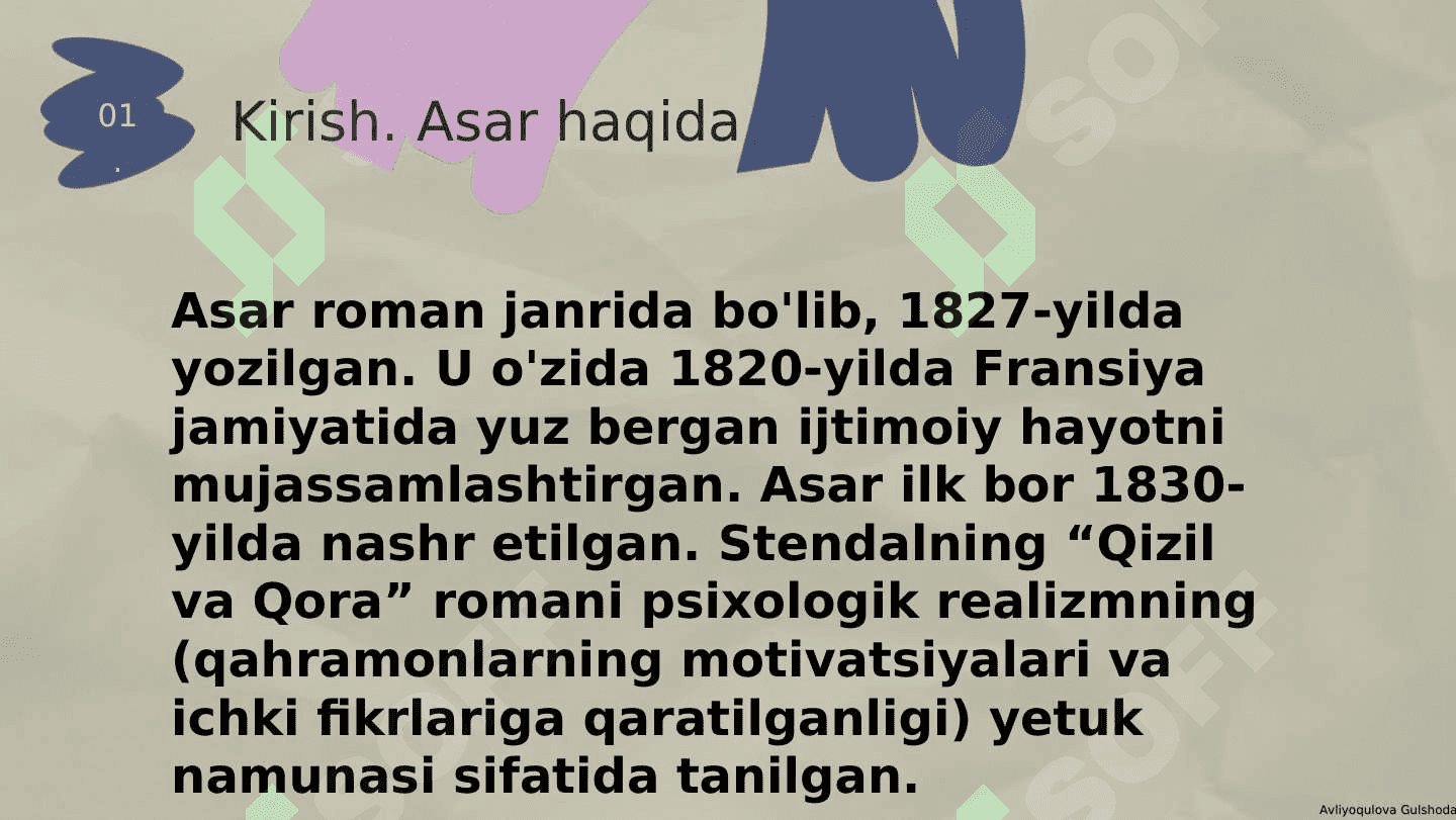 Stendalning Qizil va qora romanida J.Sorel obrazi 3