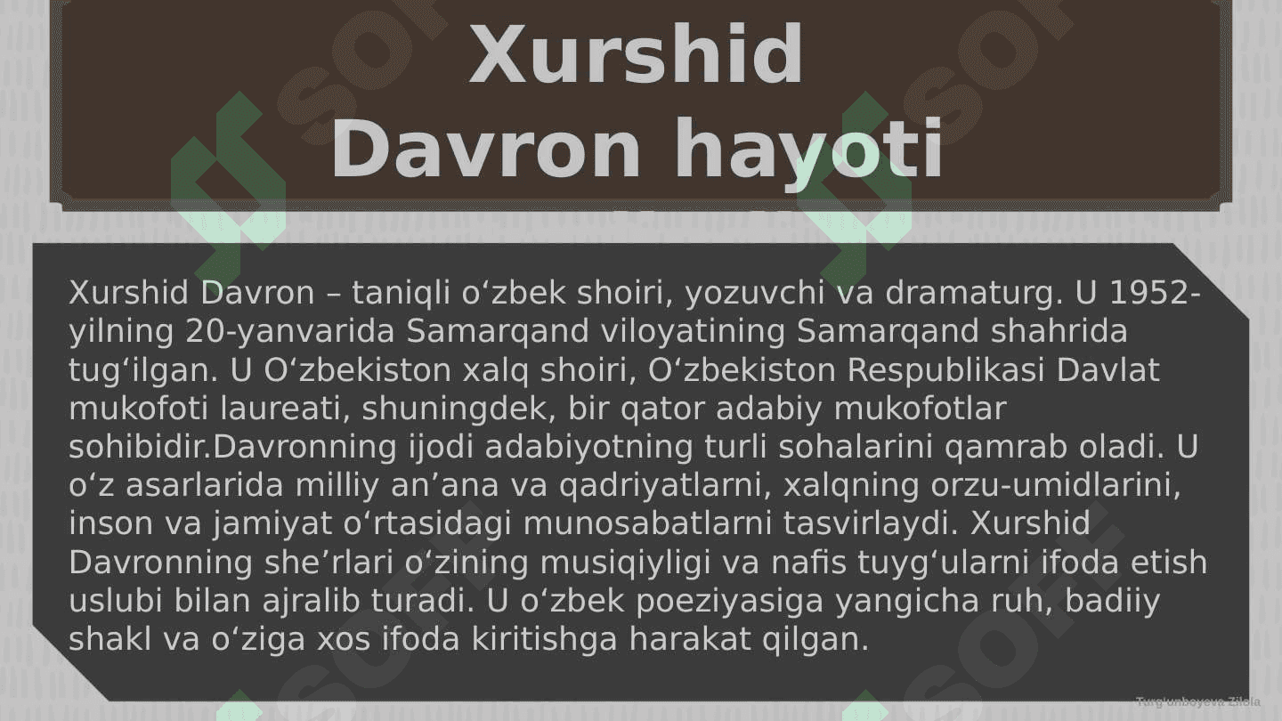 Xurshid Davron sheriyatida anana va novatorlik 3