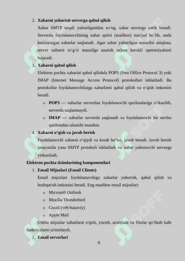 Elektron pochta manziliga va fayl obyektlariga murojaat 6
