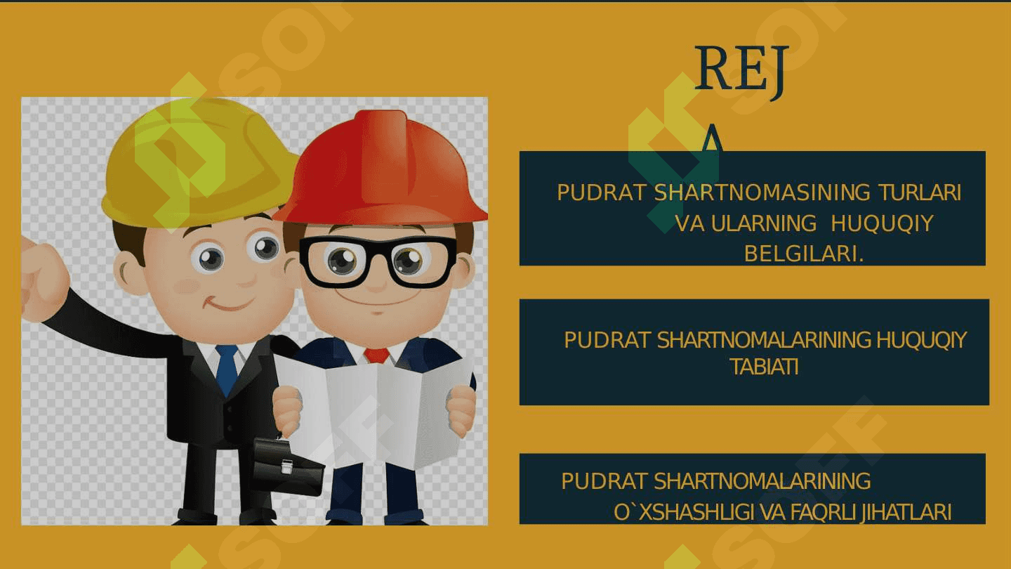 Pudrat shartnomasi turlari 2