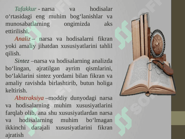 Tafakkur buzilishlari 3