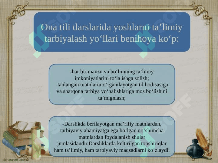 O`ZBEK TILI O`QITISH TAMOYILLARI 4