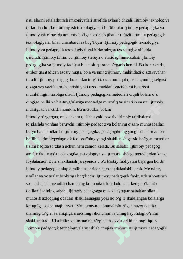 Ijtimoy pedagogik faoliyatda texnologiyalar 2