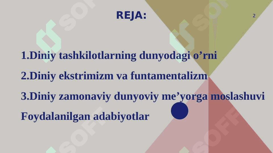 Diniy tashkilotlarning zamonaviy dunyoviy meʼyorlarga moslashuvining ahamiyati 2