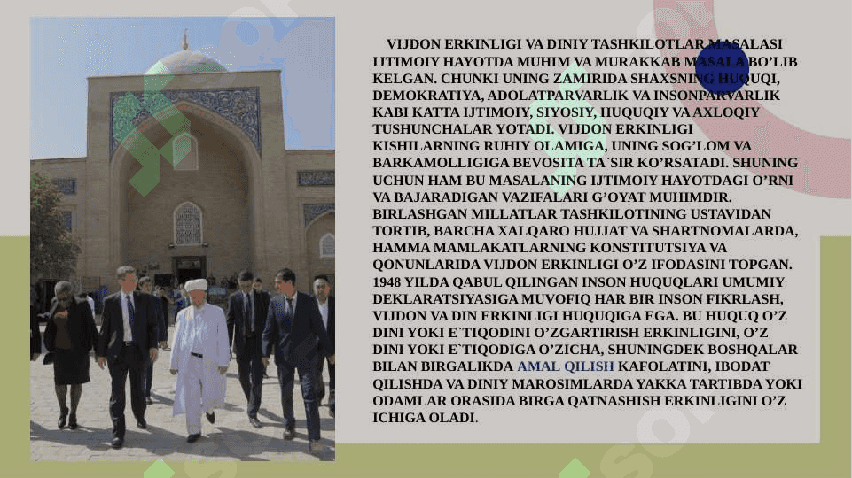 Diniy tashkilotlarning zamonaviy dunyoviy meʼyorlarga moslashuvining ahamiyati 3