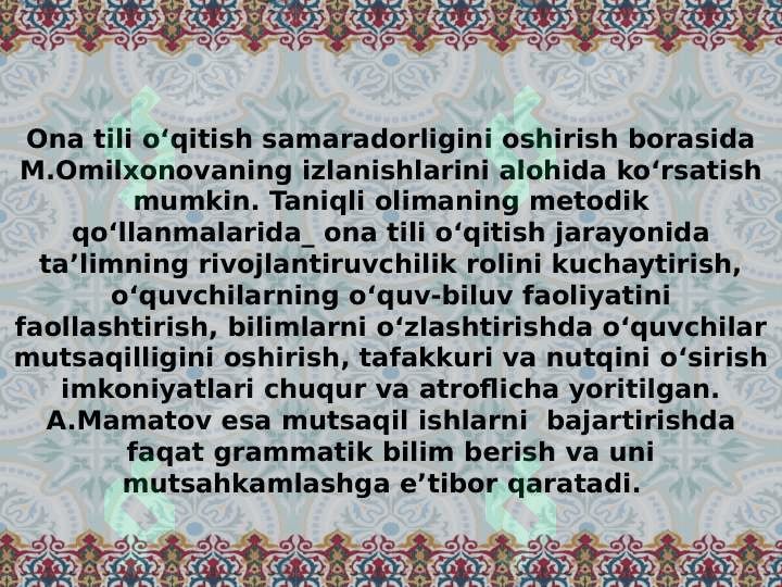 ONA TILI DASTUR VA DARSLIKLARI HAQIDA 3