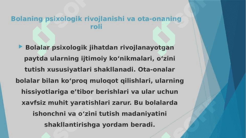 Ilk yoshdagi bolalarning ota-onalari bilan ishlash 7