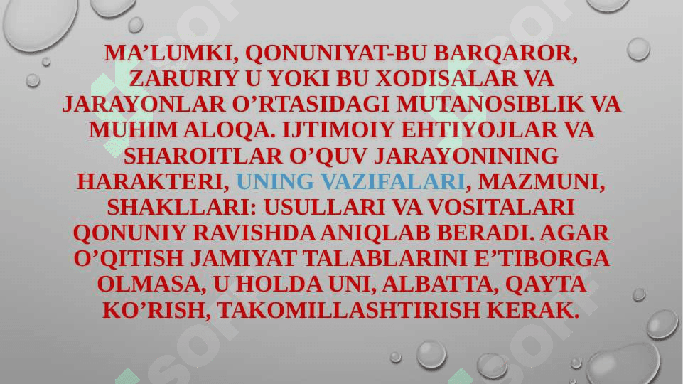 Ta'lim jarayonining qonuniyatlari va prinsiplari 6