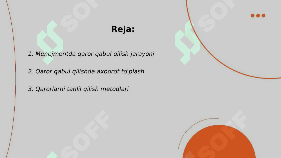 Menejmentda qaror qabul qilish 2