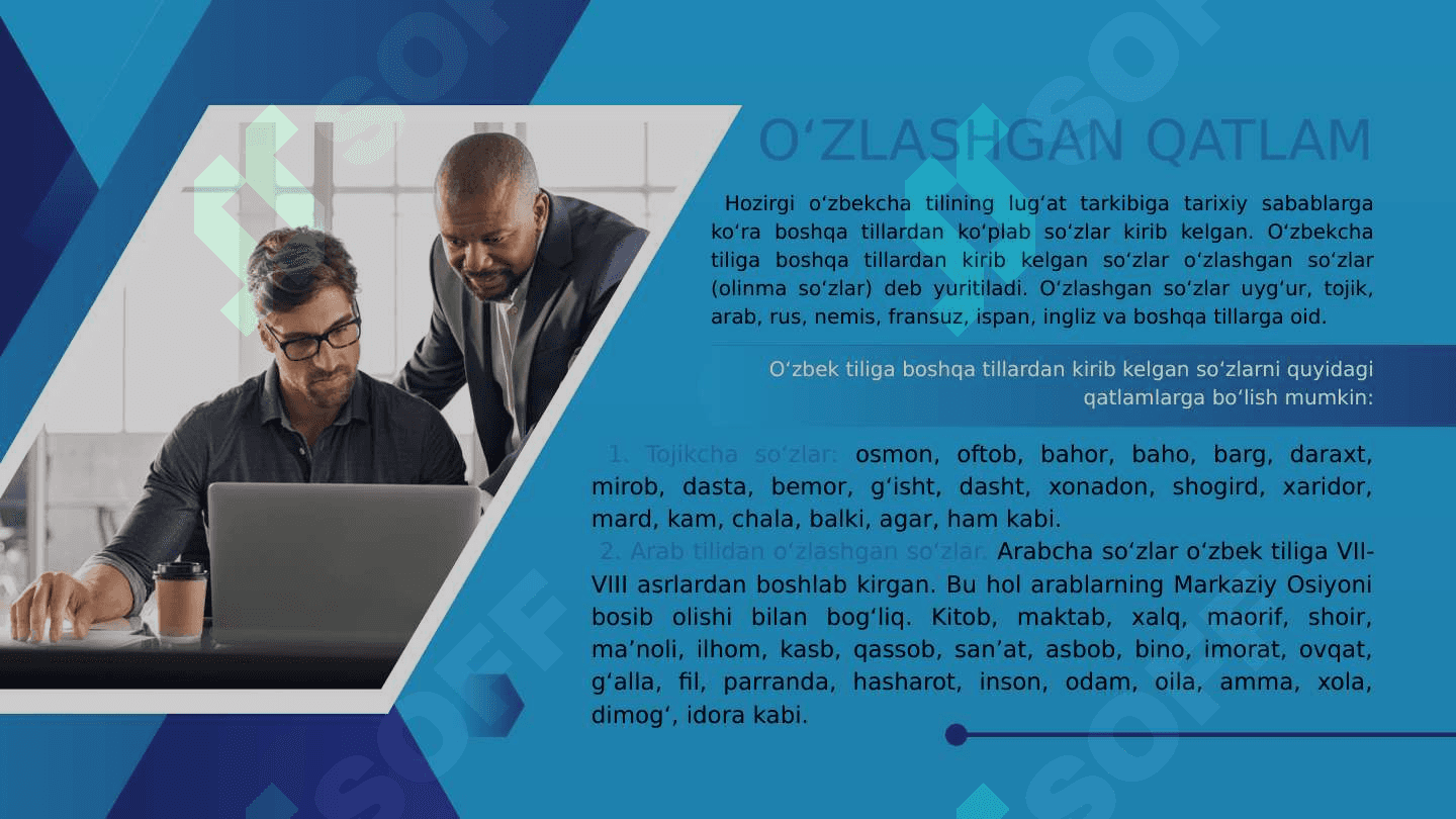 LUG‘AT TARKIBIDAGI SO‘ZLARNING KELIB CHIQISHI, IJTIMOIY GURUHLAR TOMONIDAN QO‘LLANISHI JIHATIDAN TAVSIFLANISHI 6