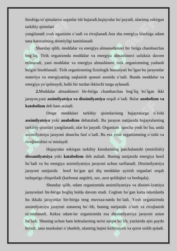 Bolalar organizmida modda va energiya almashinuvi 2