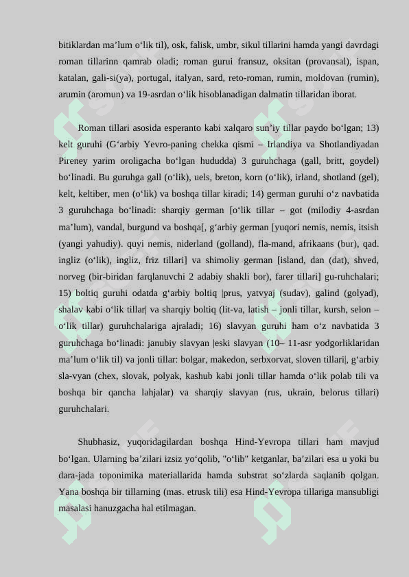 Ingliz tili- Hind-yevropa tillari oilasi 4