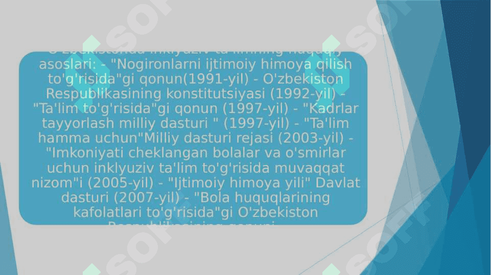 Inklyuziv ta’limning huquqiy asoslarini xalqaro hujjatlarda tahlil qilish 2