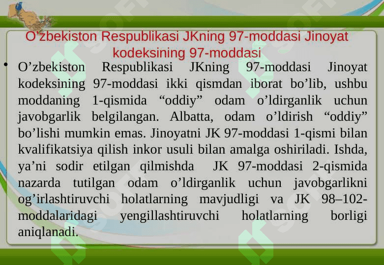 Xayotga qarshi jinoyatlar umumiy tavsifi 4