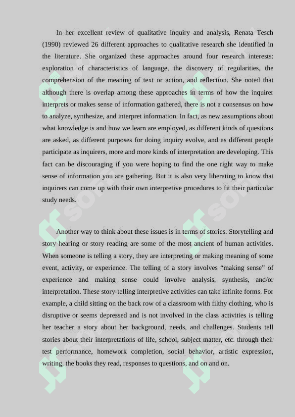Interpretation of a story 2
