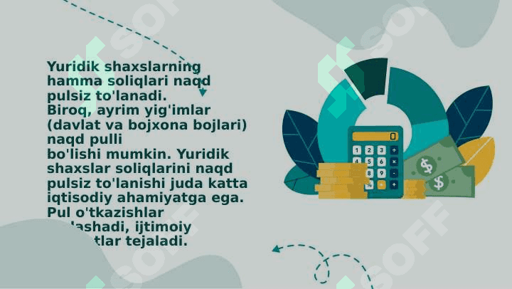 Yuridik shaxslar toʻlaydigan umumdavlat soliqlari tarkibi va xususiyatlari pptx 4