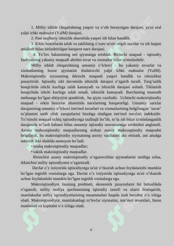 Makroiqtisodiy ko’rsatkichlarning tarkibi va mohiyati 6