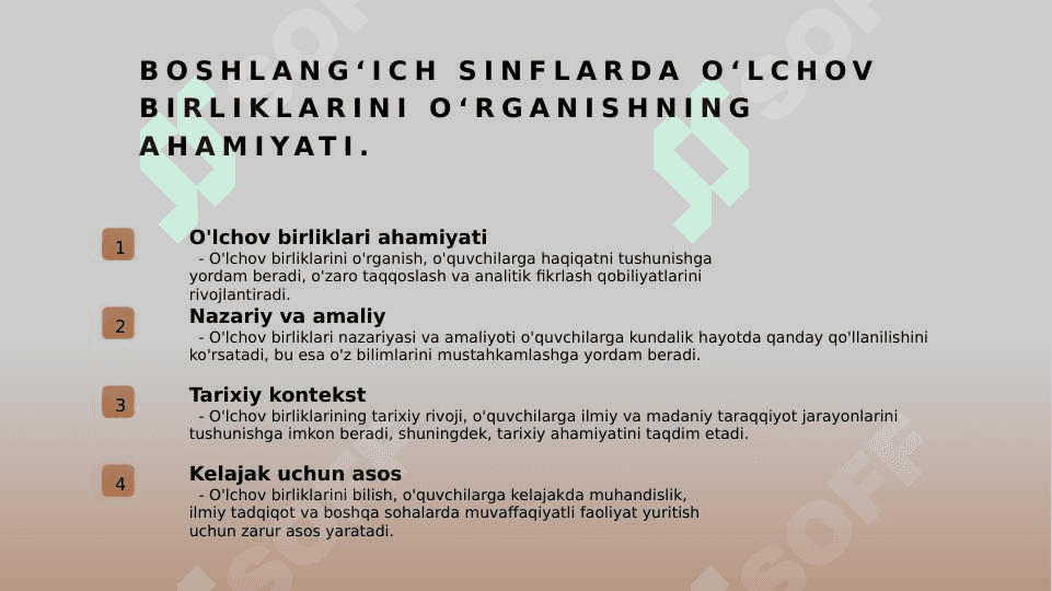 Boshlang‘ich sinflarda asosiy  miqdorlarni o‘rgatish 3