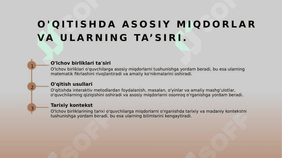 Boshlang‘ich sinflarda asosiy  miqdorlarni o‘rgatish 4
