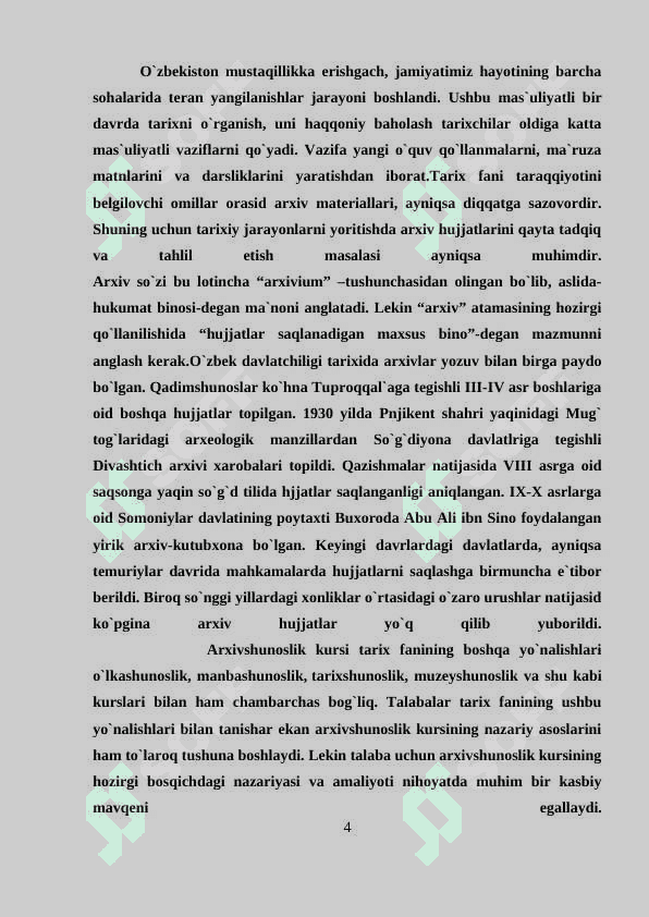 Tarix o’qitishda arxiv materiallaridan foydalanish. 4
