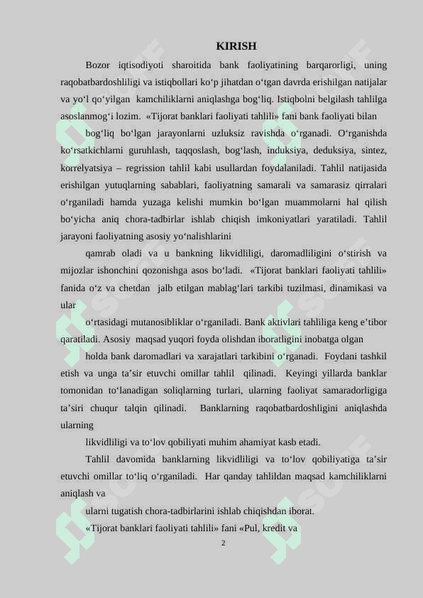 Agrobankda  olib borilgan amaliyot  hisoboti 2
