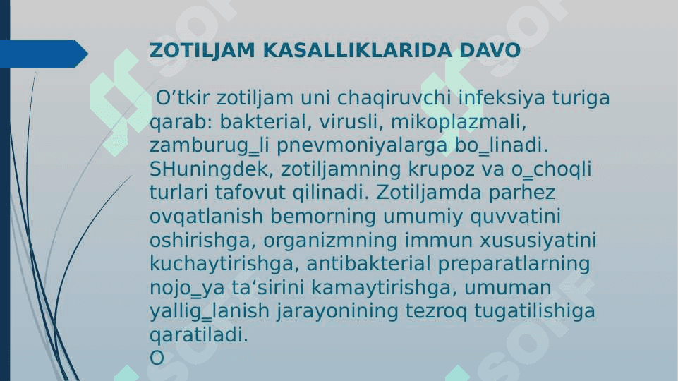 Nafas azolari kasalliklarida ratsionalini tuzishda taomnomalari 6