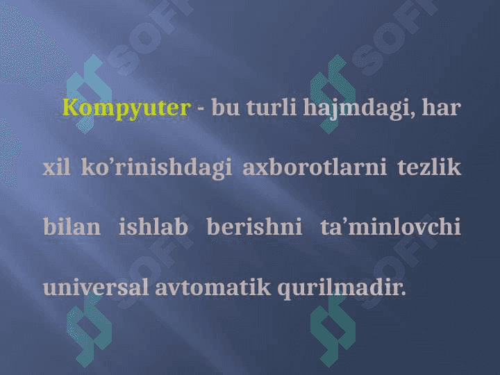 Kompyuterning texnik ta'minoti 3