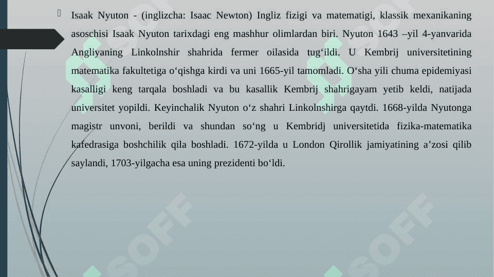 BUYUK OLIMLAR TADQIQOTLARIDA MATEMATIKA ISAAK NYUTON 3