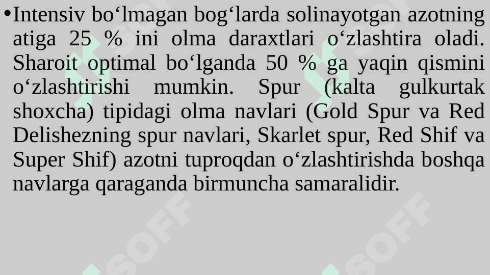 INTENSIV MEVA BOG‘LARNI O‘G‘ITLASH ME’YORLARI VA MUDDATLARI 7