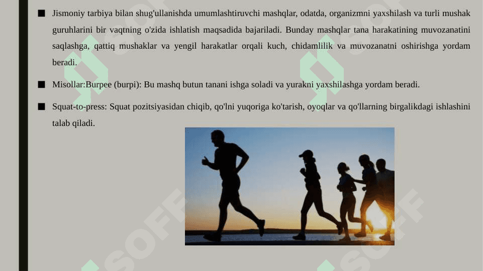Jismoniy tarbiya bilan shug'ullanishda umumlashtiruvchi mashqlarni bajarish 3