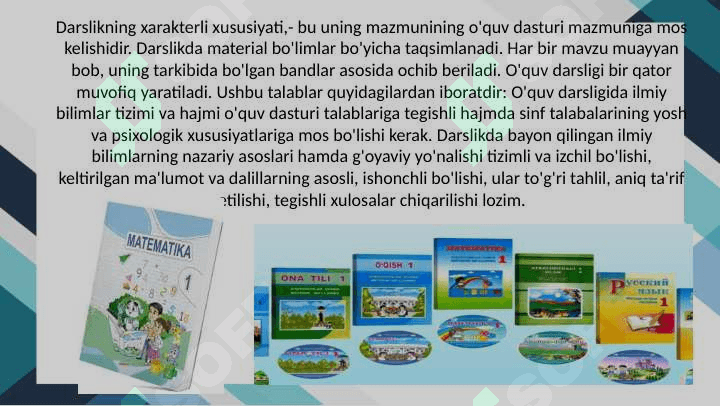 Boshlangʻich sinf   1-4-sinf darsliklari mazmuni 3