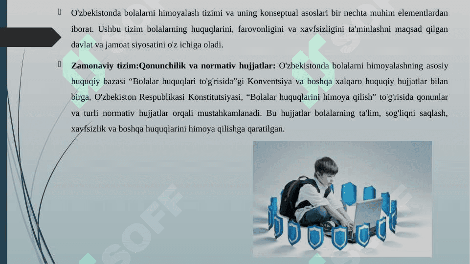O'ZBEKISTONDA BOLALARNI HIMOYALASHNING ZAMONAVIY TIZIMI VA KONSEPTUAL ASOSLARI 3