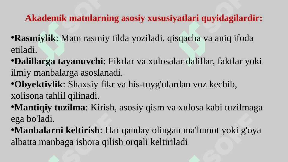 Ilmiy uslub. Akademik matn tuzilishi 7
