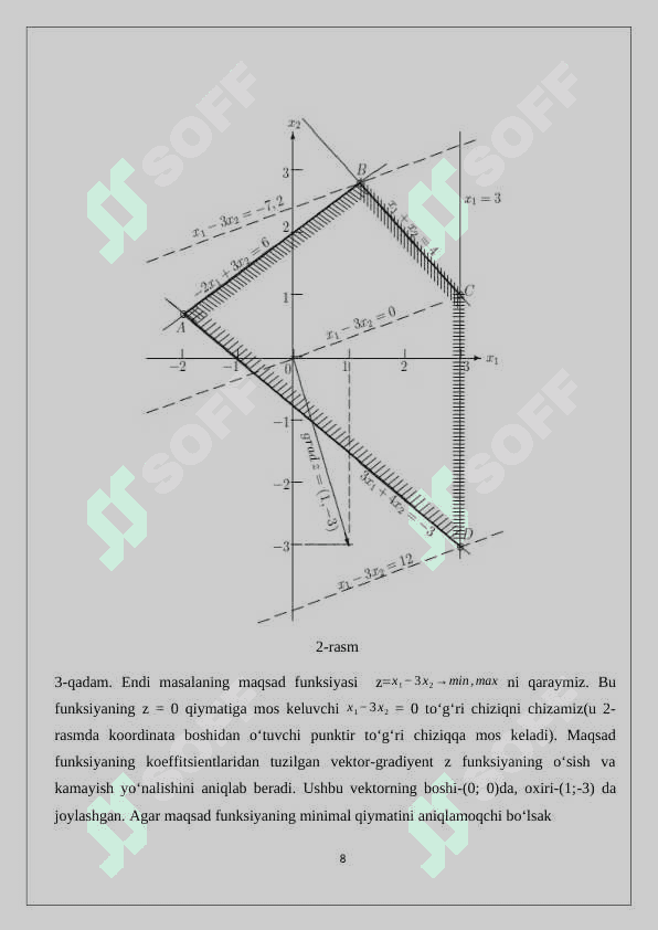 Chiziqli programmalashtirish masalasini grafik usulda yechish 8