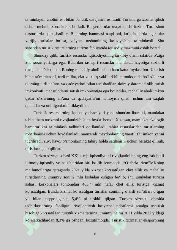TURIZM SOHASIDAGI KICHIK BIZNES MUAMMOLARI VA ISTIQBOLLARI 6