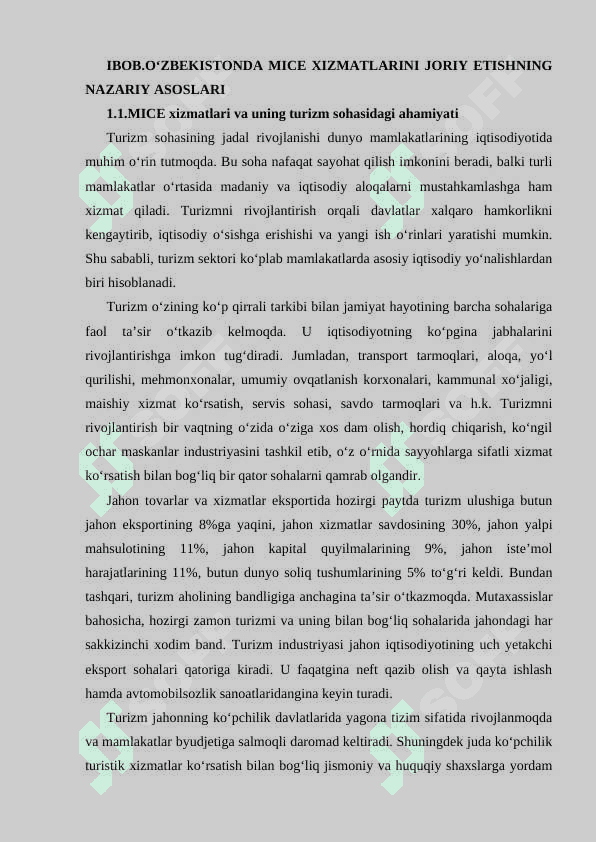 O‘zbekiston turizm bozorida MICE xizmatlarini tatbiq qilish strategiyalari 5