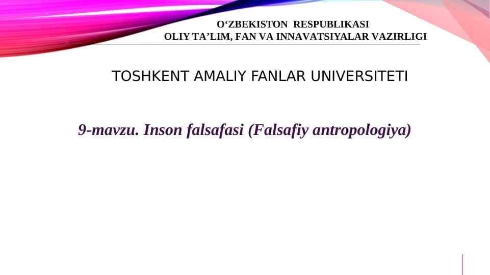 Inson falsafasi (Falsafiy antropologiya)