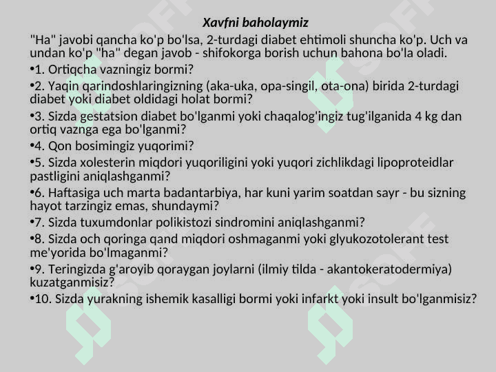 Qandli diabet 7