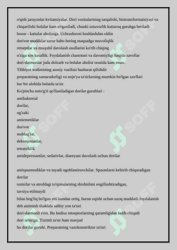DORI VOSITALARINI PEDIATRIYADA QO'LLASH XUSUSIYATLARI 3
