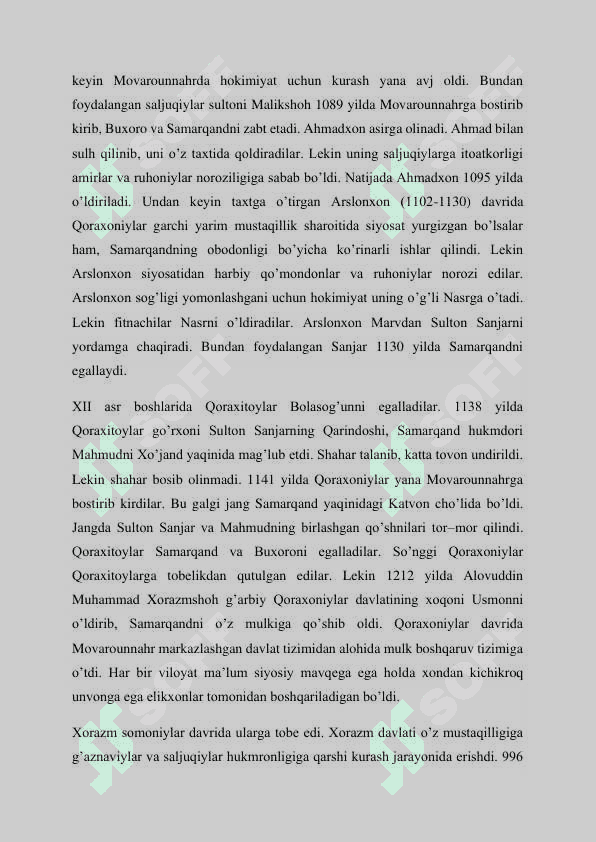 IX-XII asrlarda o’zbek davlatchiligi, O’rta Osiyo xalqlari hayotida yuz bergan uyg’onish (renessans) davri 4
