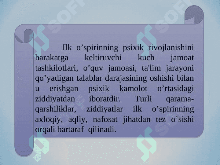 Ilk o’spirinlik yoshi davrida psixik rivojlanish xususiyatlari pptx 6