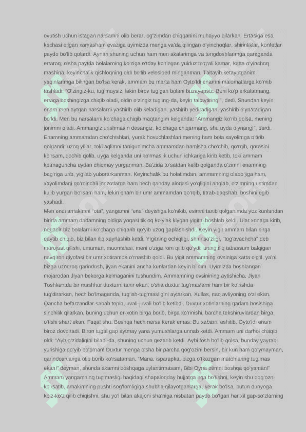 NAZAR ESHONQUL. BEPOYON OSMON (HIKOYA) 4