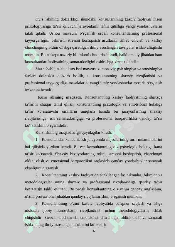 Kasbiy faoliyatning konsultant shaxsiga ta’siri 4
