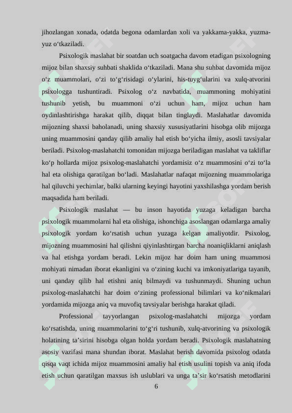 Psixologik maslahatda kontakt o‘rnatish 6