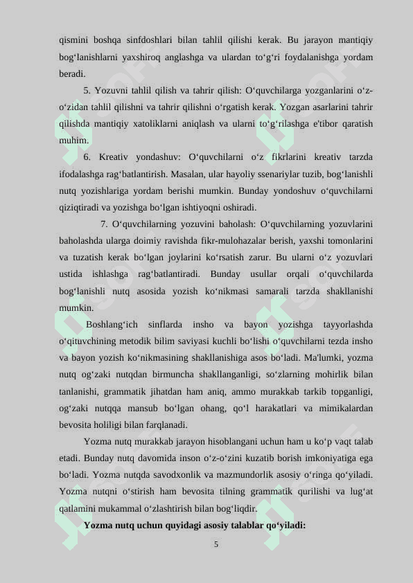 Boshlangʻich sinflarda insho yozishga oʻrgatish 5