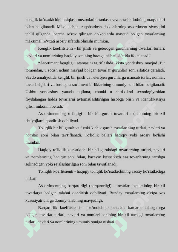 Mahsulot assortimenti mahsulot sotish va taqsimlashni boshqarish 3