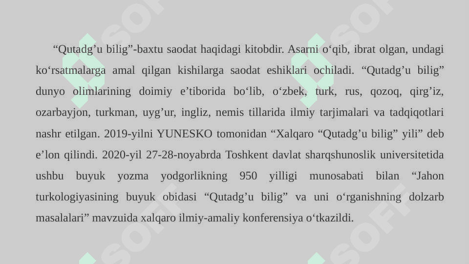 “Qutadg‘u bilig” dostonida komil inson va ezgulik g‘oyalarining ifodalanishi 6